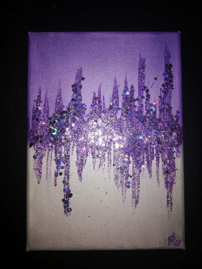 painting glitter